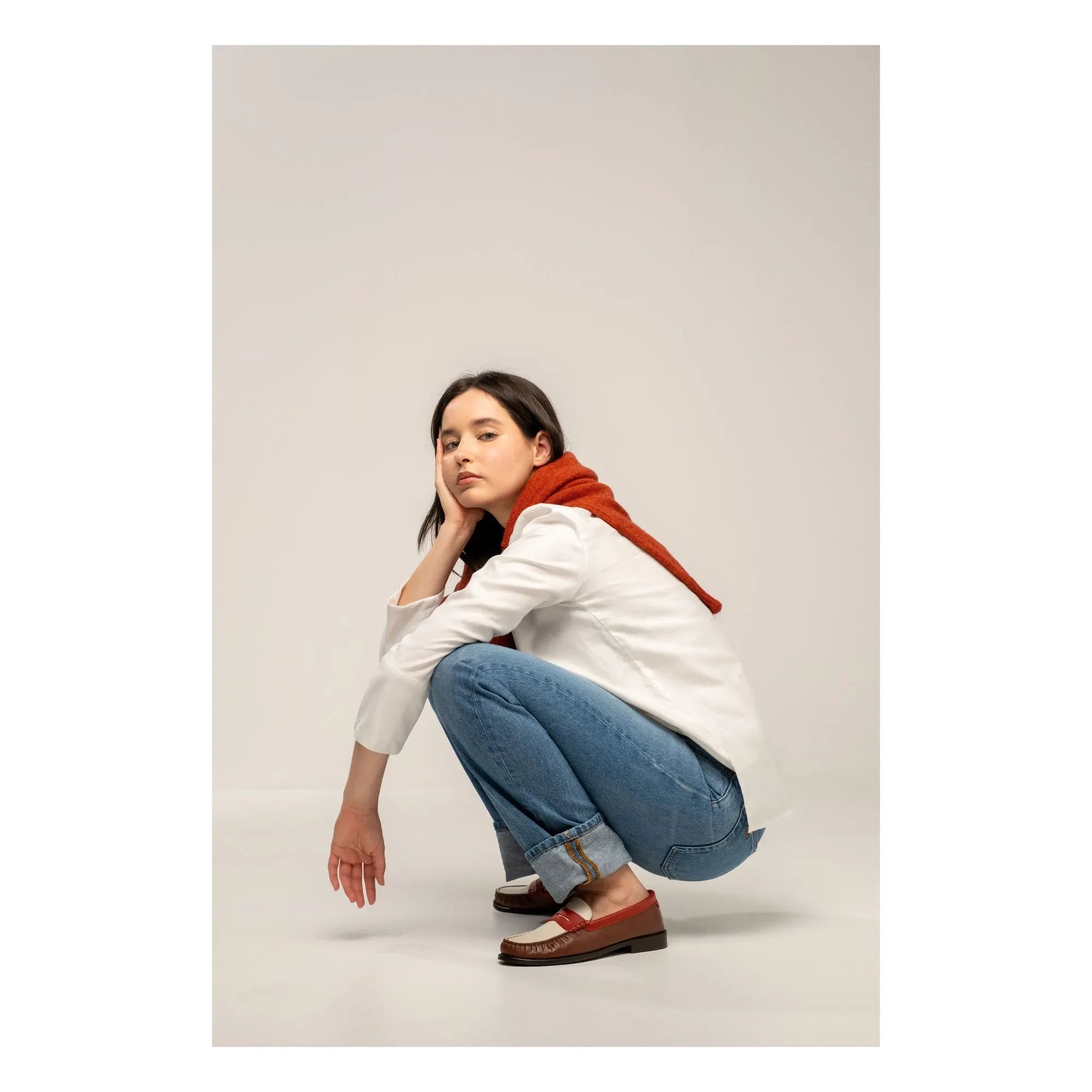 Lachoix - Penny Tricolor Loafer | Kahverengi