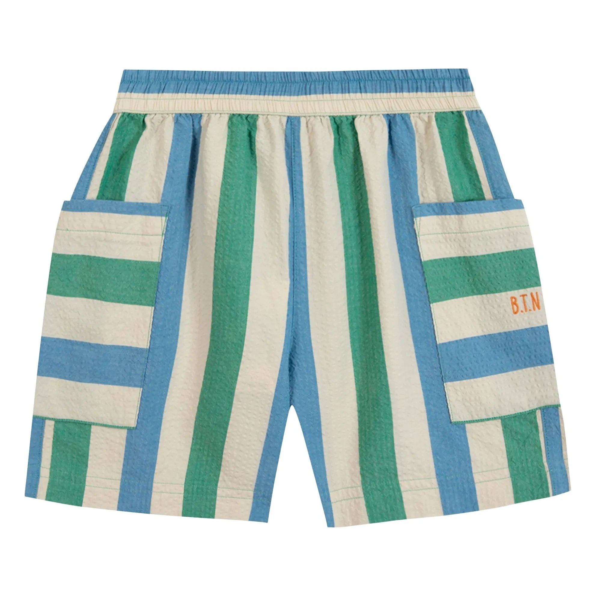 Bonton - Bermuda Lois Striped with Pockets | Ecru