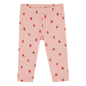 Emile et Ida - Leggings aus Bio-Baumwolle mit Erdbeermuster | Rosa