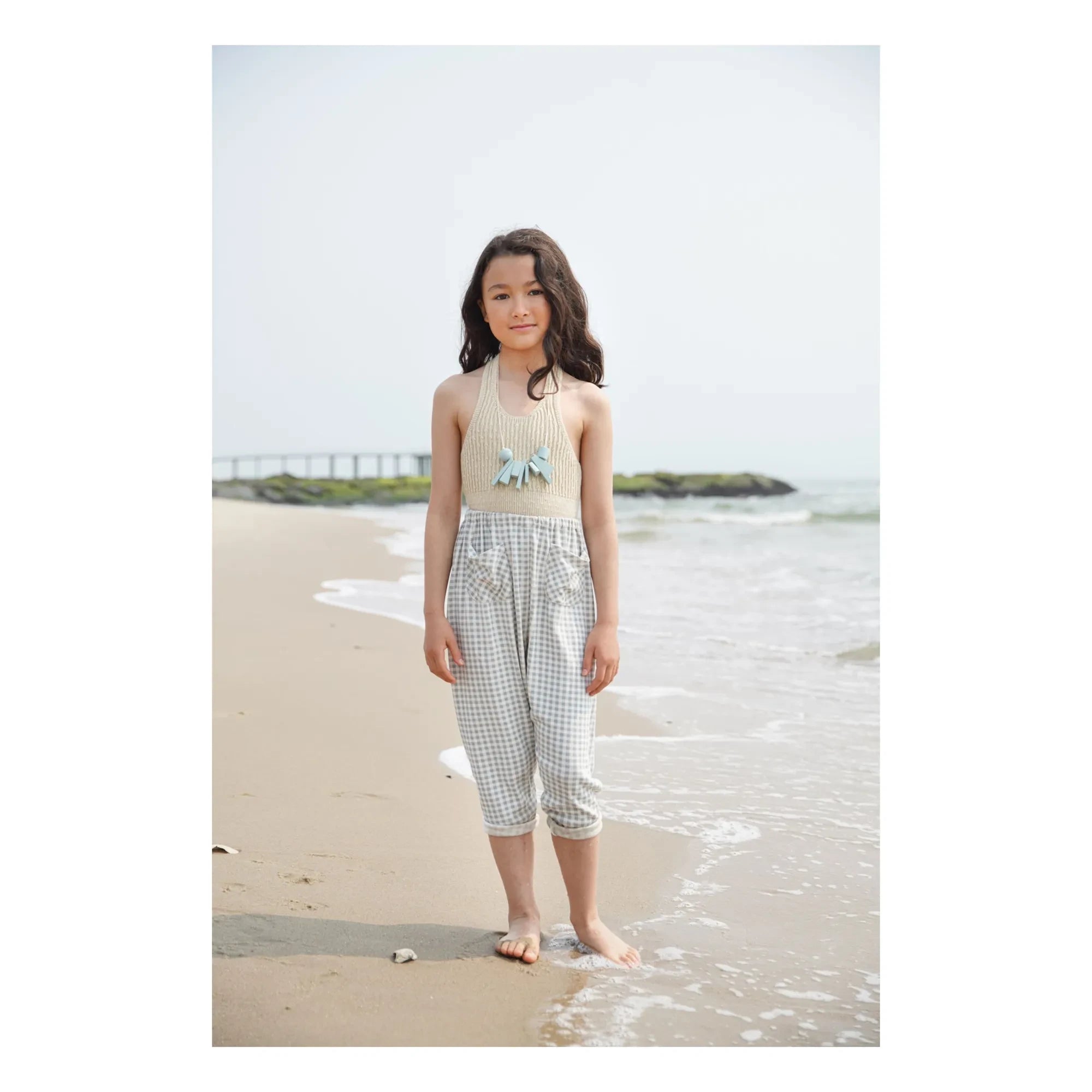 Soor Ploom - Vichy Harem Pantolon | Buz Mavisi