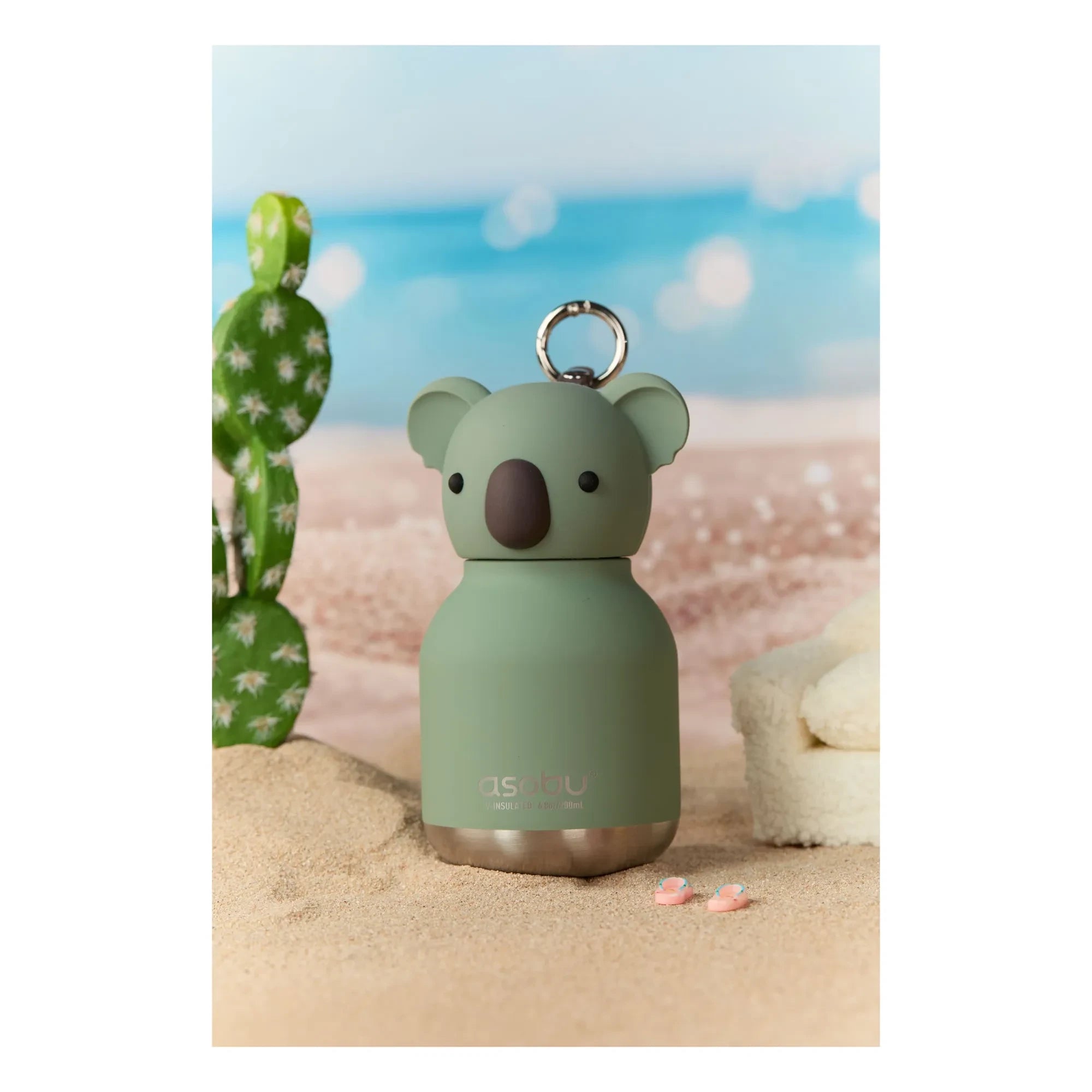 Asobu - Mini botella de acero inoxidable Koala | Gris