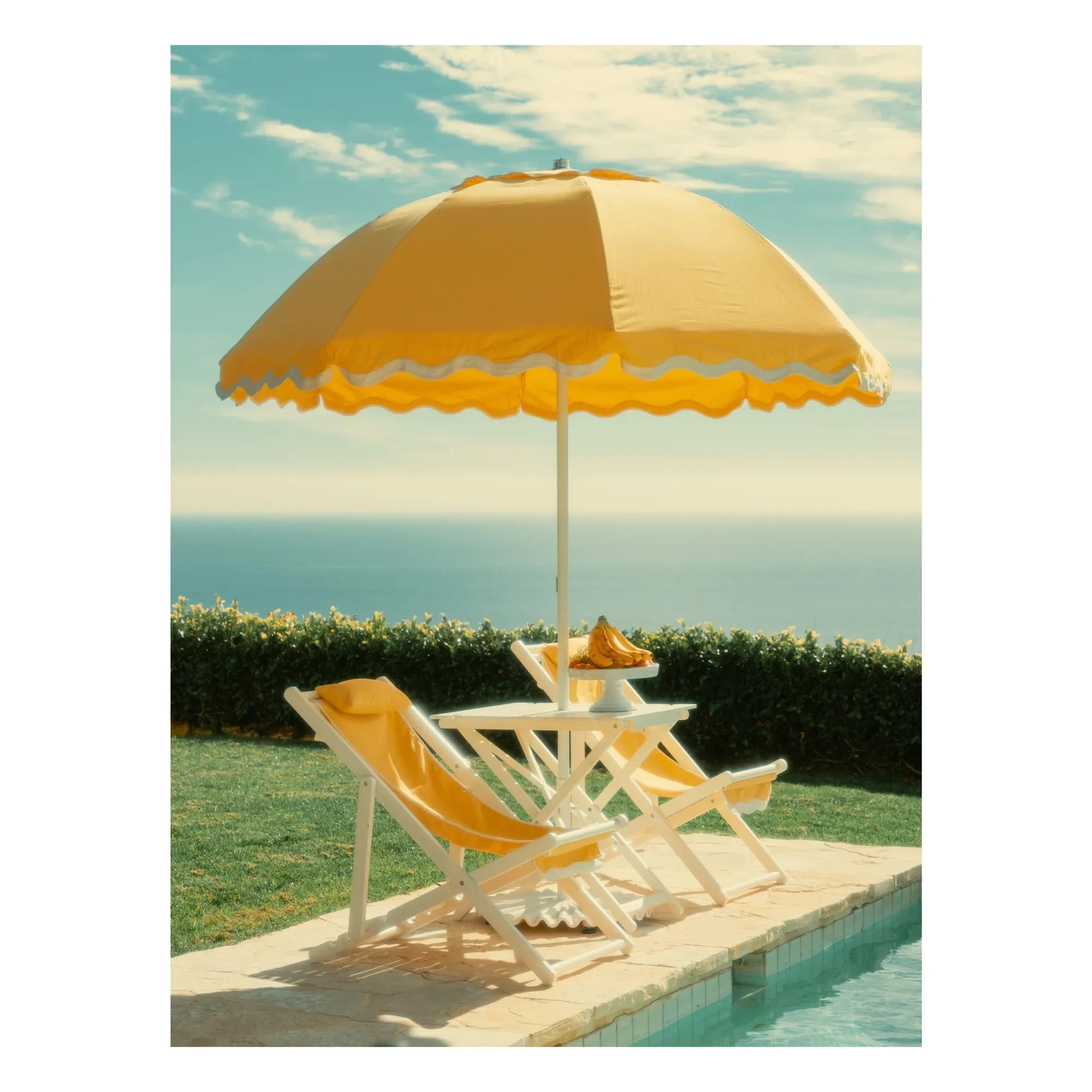 Business & Pleasure Co. - Beach Club dalgalı şemsiye | Sarı
