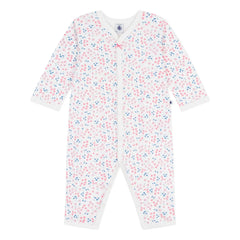 Petit Bateau - Dors Bien Fleuri pijama | Beyaz