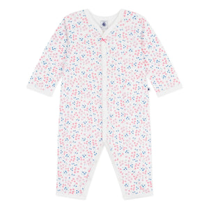 Petit Bateau - Dors Bien Fleuri pijama | Beyaz