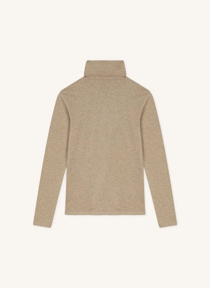 Petit Bateau - Düz balıkçı yaka | Heather beige