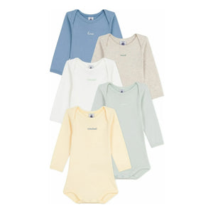 Petit Bateau - 5er Pack Bodysuits Semainier aus Bio-Baumwolle | Gelb