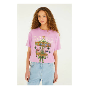 Farm Rio - Paris Carousel T-Shirt | Lila