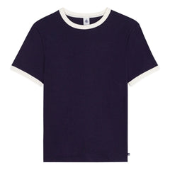Petit Bateau - İkonik Nervürlü Tişört | Lacivert