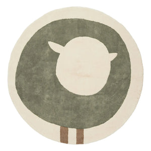 Bleuu-studio - Round Sheep Rug | Khaki