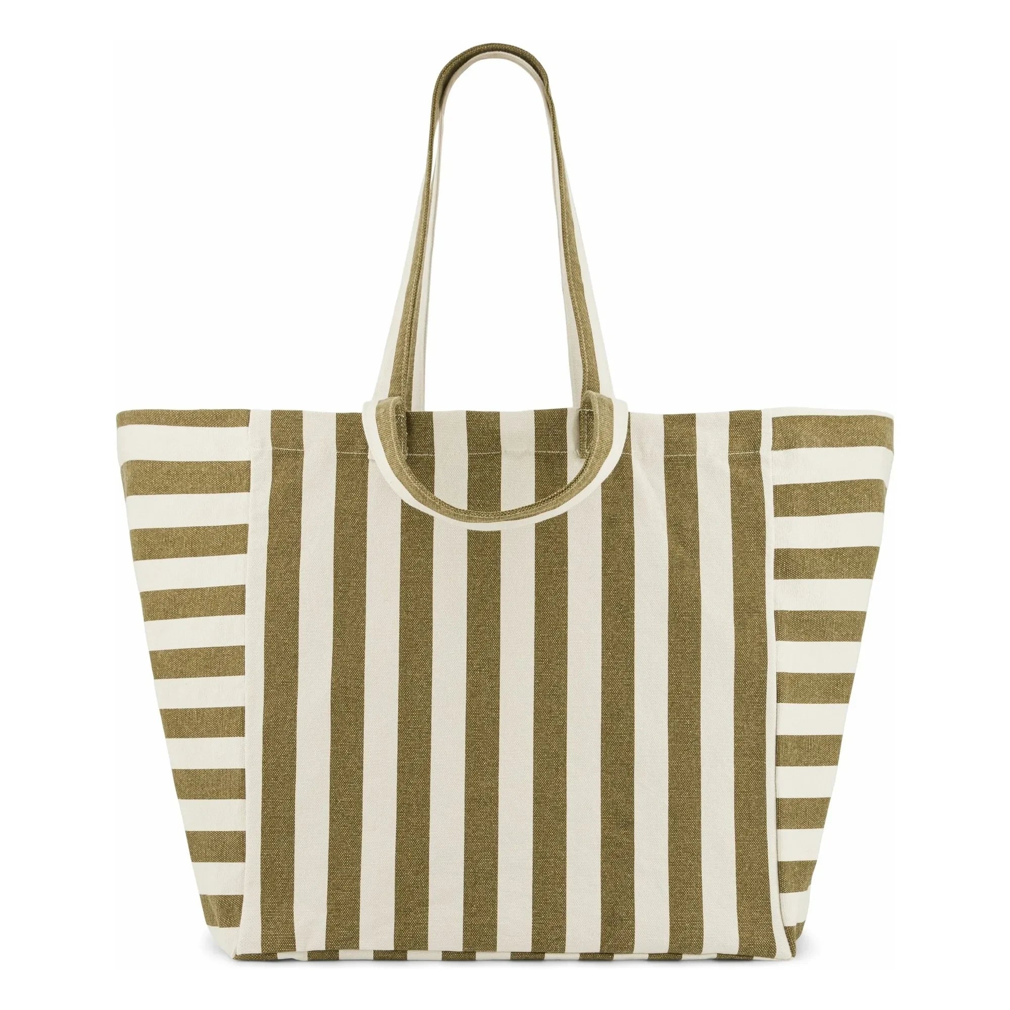 Rose in April - Elisa çizgili tote çanta | Zeytin