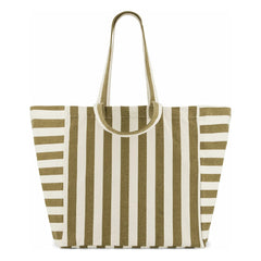 Rose in April - Elisa çizgili tote çanta | Zeytin