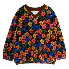 Mini Rodini - sudadera con estampado floral de algodón orgánico | Negro
