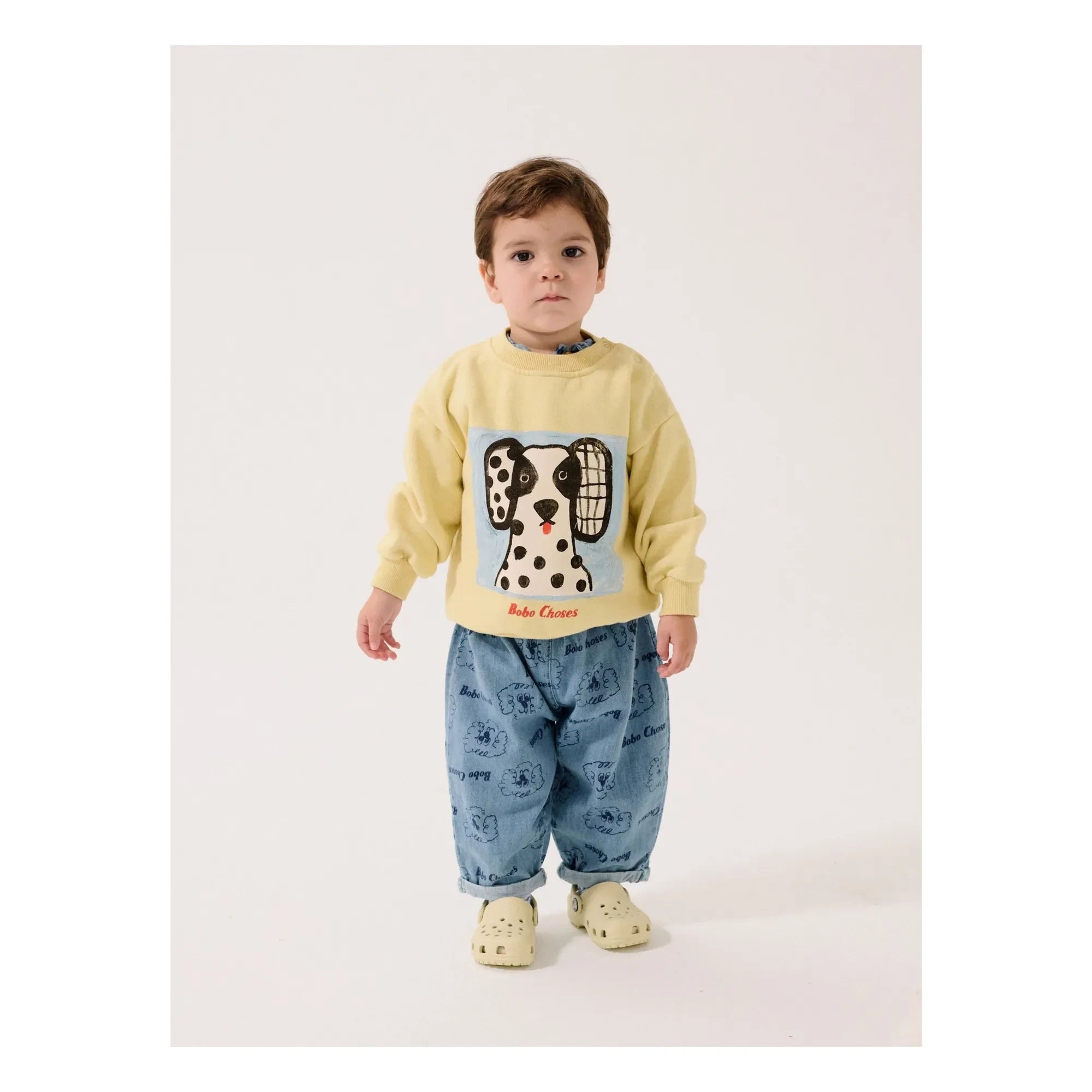 Bobo Choses – Dalmatinisches Sweatshirt für Babys aus Bio-Baumwolle | Gelb