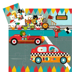 Djeco - "Yarış Arabası" Puzzle - 16 Parça