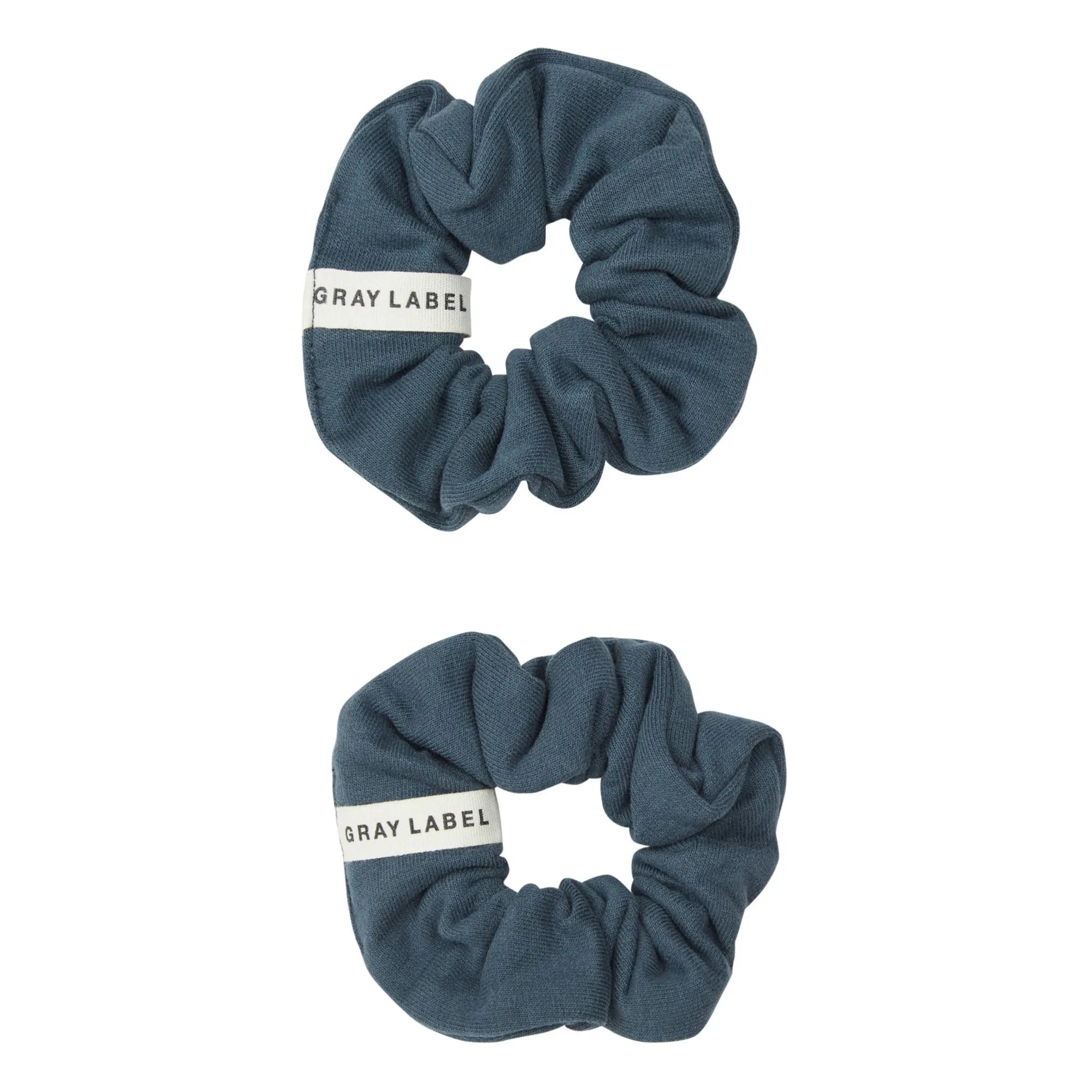 Gray Label - Scrunchie de Algodón Orgánico | Gris azulado