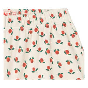 Tinycottons - Volantshorts Roses Bio-Baumwolle | Weiß