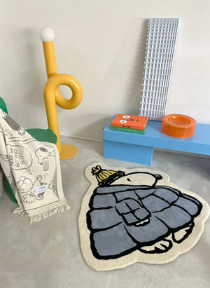 Maison Deux - Maison Deux x Peanuts | Beyaz Beyzbol Baskılı Pamuklu Throw