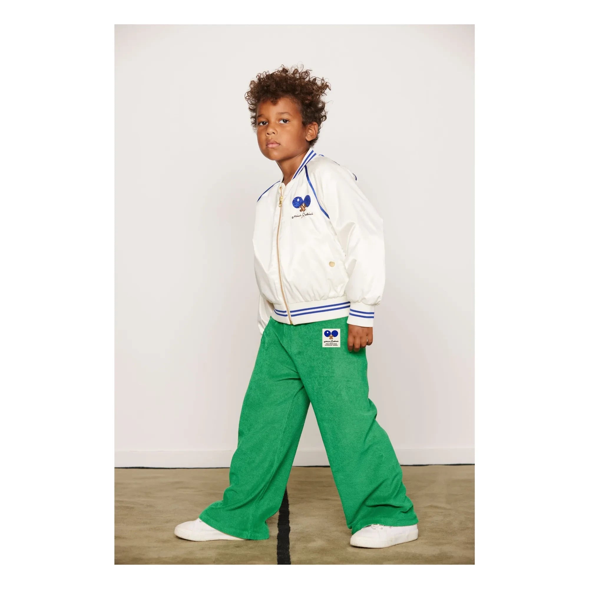 Mini Rodini - Organik pamuklu havlu Ping Pong jogger | Yeşil