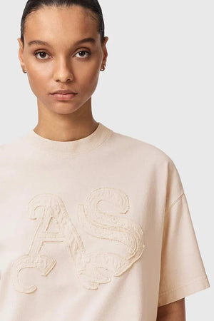 AllSaints تيشيرت قطني نسائي INSIGNIA