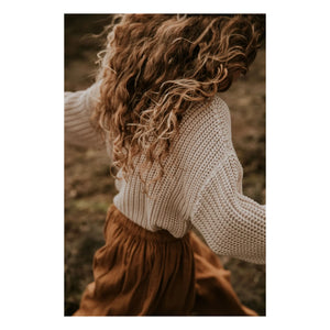 Yuki - Thick Organic Cotton Sweater | Ecru