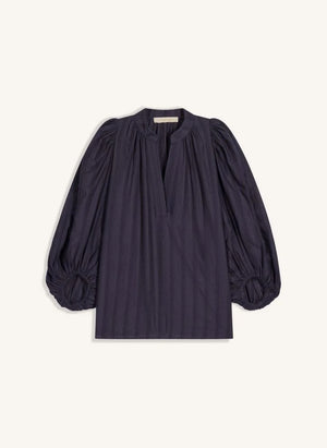 Vanessa Bruno - Bell Cotton Blouse | Navy