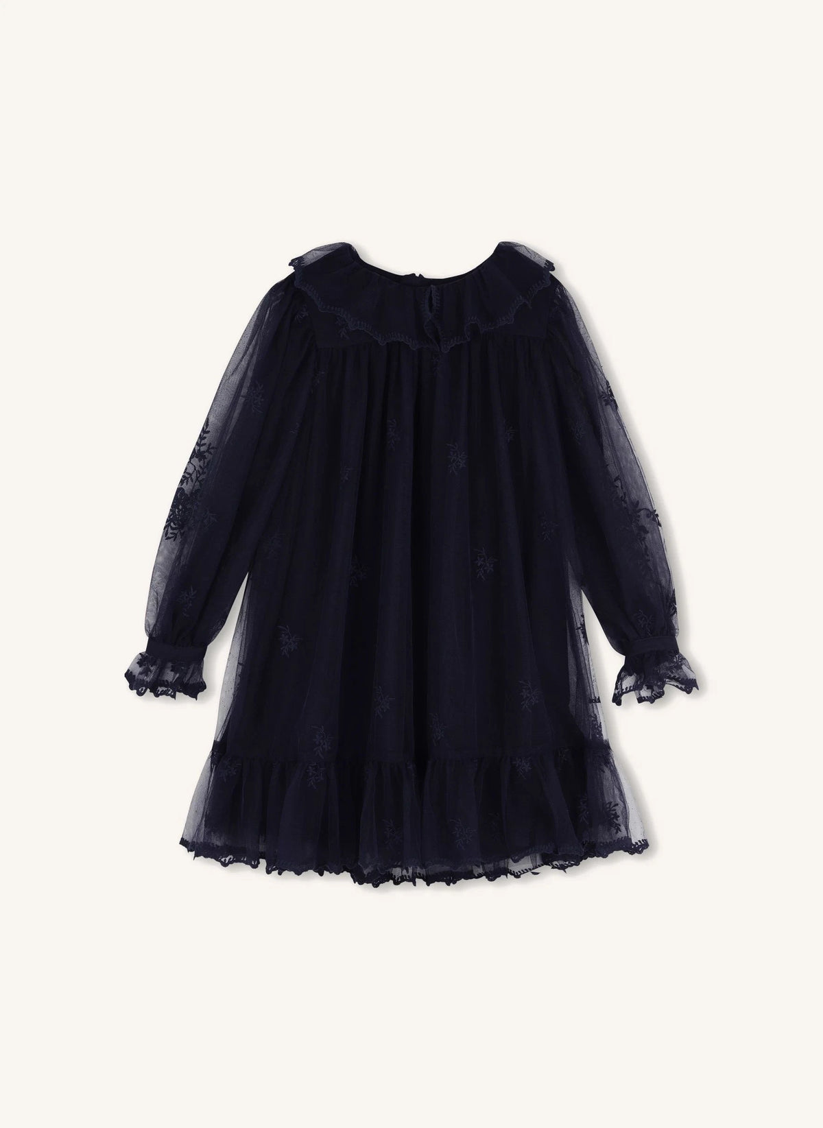 Chloé - Tüllbesticktes Kleid | Dunkelblau