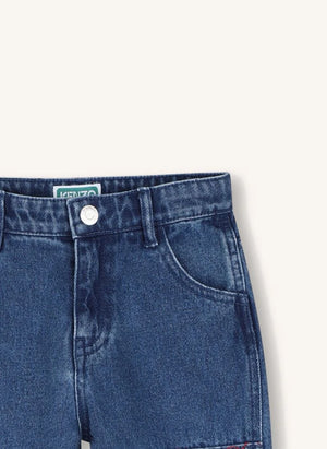 Kenzo - Jeans mit Puzzle-Stickerei | Blau