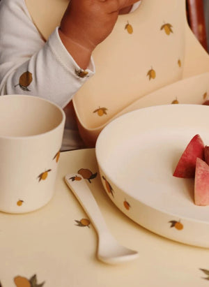 Konges Sløjd - Baberos de Silicona de Limón - Set de 2
