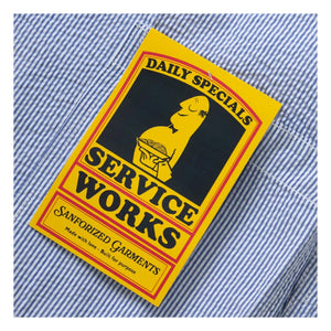 Service Works - Seersucker Çizgili Ceket | Açık Mavi