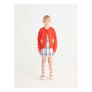 Bobo Choses - Tartan Bio-Baumwollkleid | Ecru