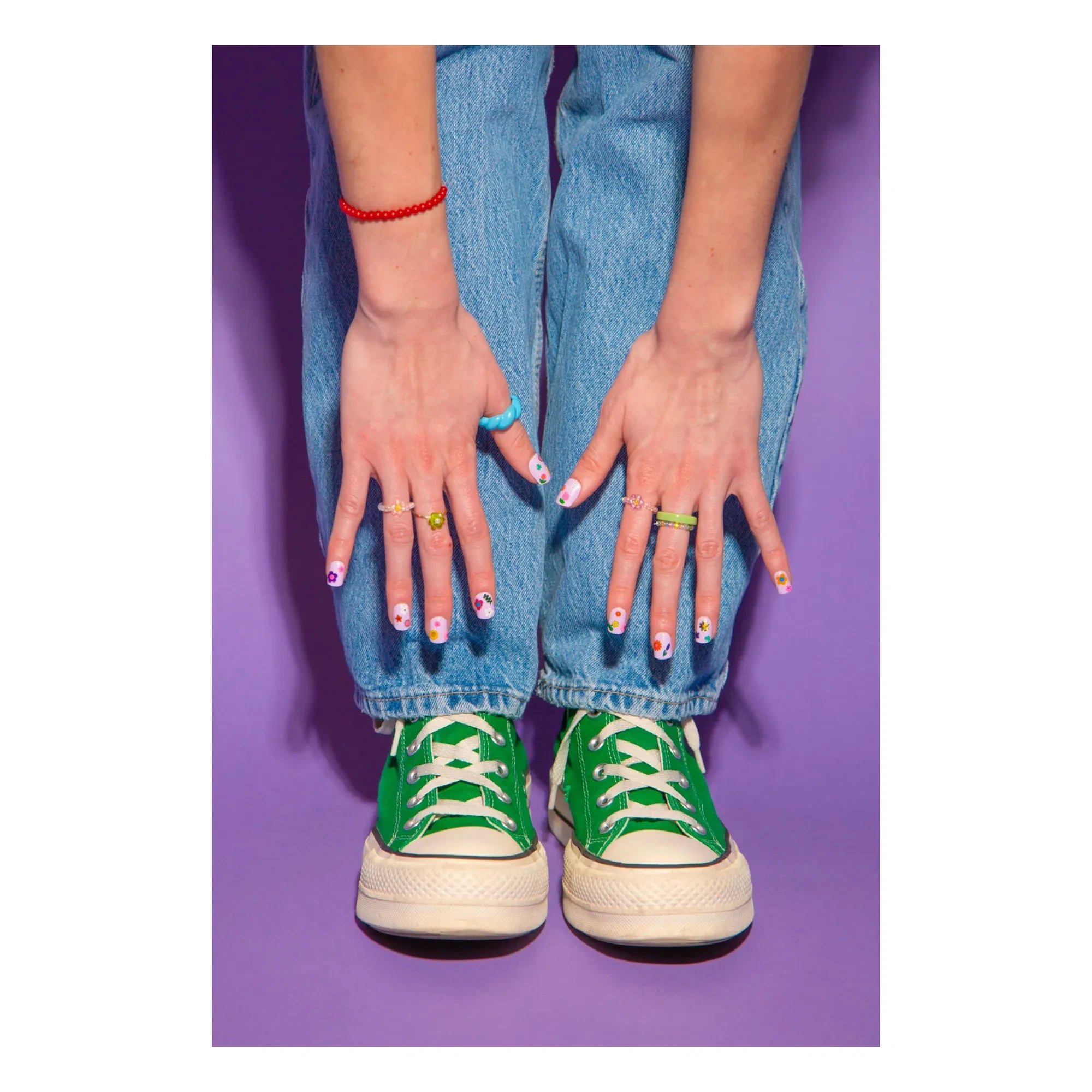 Omy - Adhesivos florales para uñas
