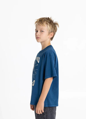 Hundred Pieces - Finn Climb Camiseta de Algodón Orgánico | Gris azul
