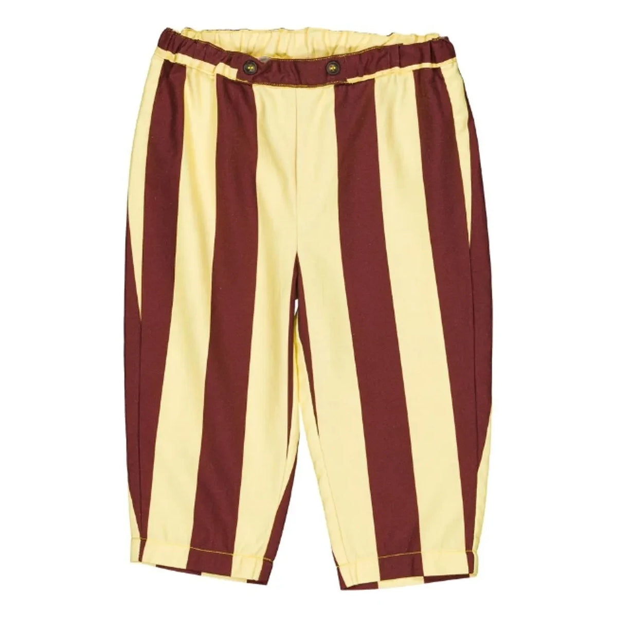 Loir - Nini Striped Organic Cotton Trousers | Burgundy