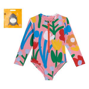 Stella McCartney Kids - Çiçek Desenli Mayo | Pembe