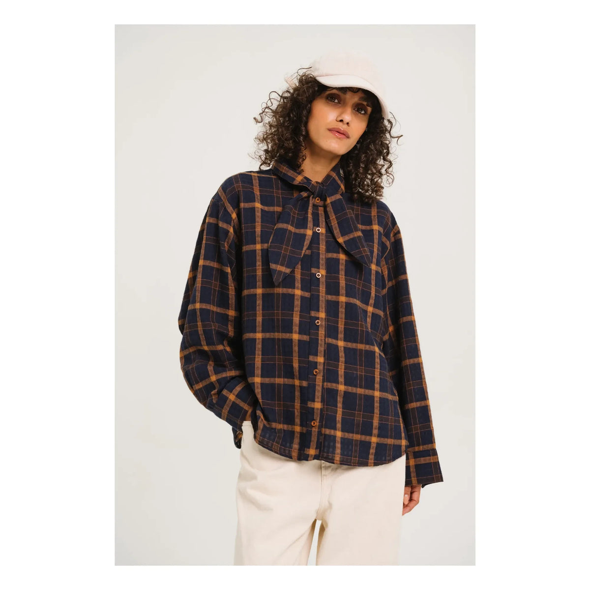 Sacrécoeur - Charlie scarf shirt | Marineblau