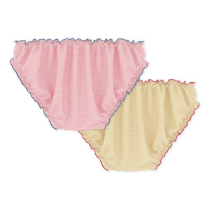 Petit Bateau - 2'li Froufrou Organik Pamuk Külot Seti | Sarı