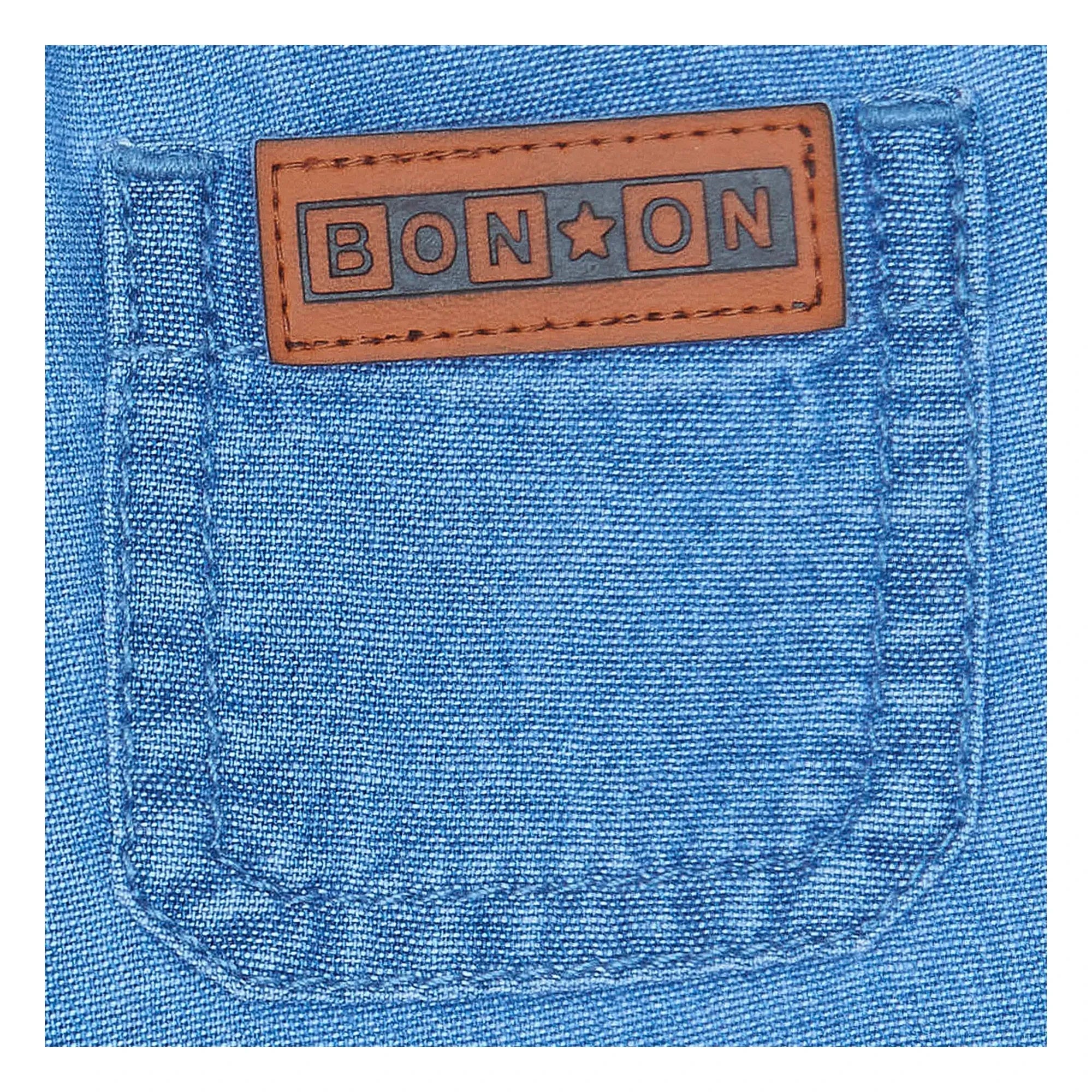 Bonton - Kısa Lyon Chambray | Kot mavisi