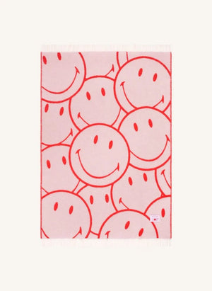 Maison Deux - Yün Battaniye - Maison Deux x Smiley | Soluk Pembe