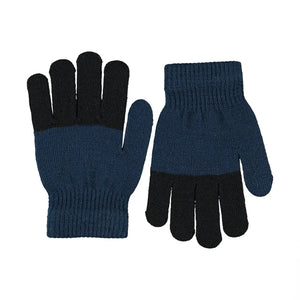 Molo - 2er-Pack Kei gestreifte Handschuhe | Dunkelblau