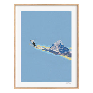 Ciel Glue - Mountain No.3 Eagle Poster - Limited Edition | Blue