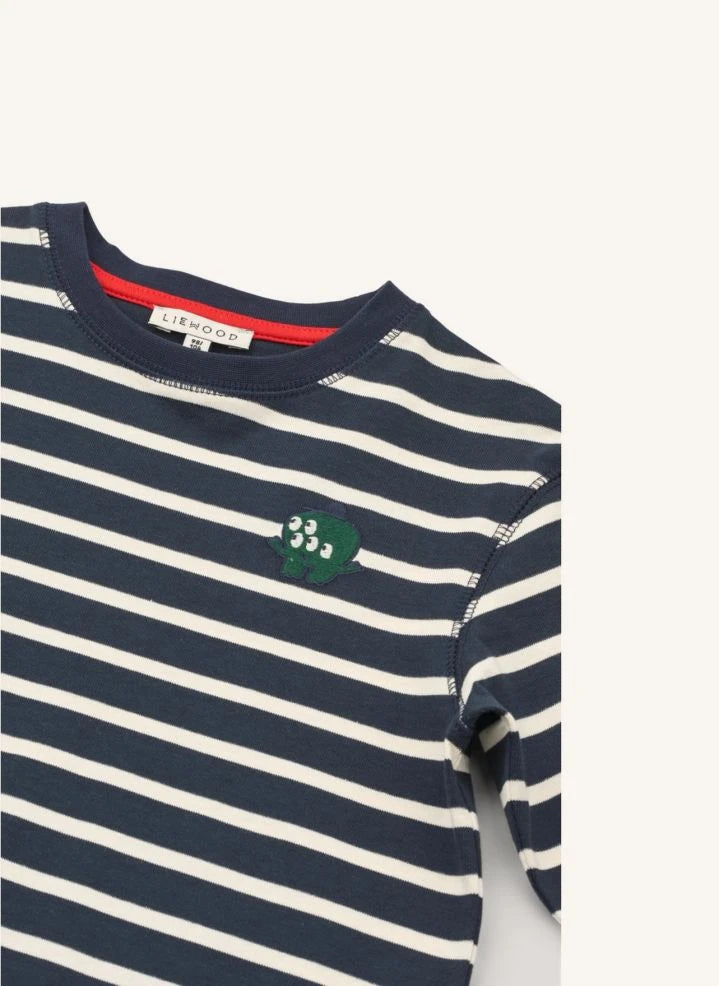 Liewood - Tyler Striped Organic Cotton T-Shirt | Navy