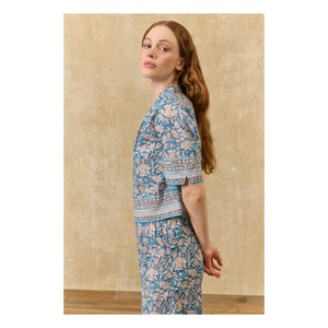 Louise Misha - Pijama Louka de algodón orgánico | Azul
