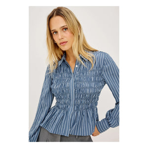 Rails - Bradshaw Çizgili Bluz | Denim Mavisi