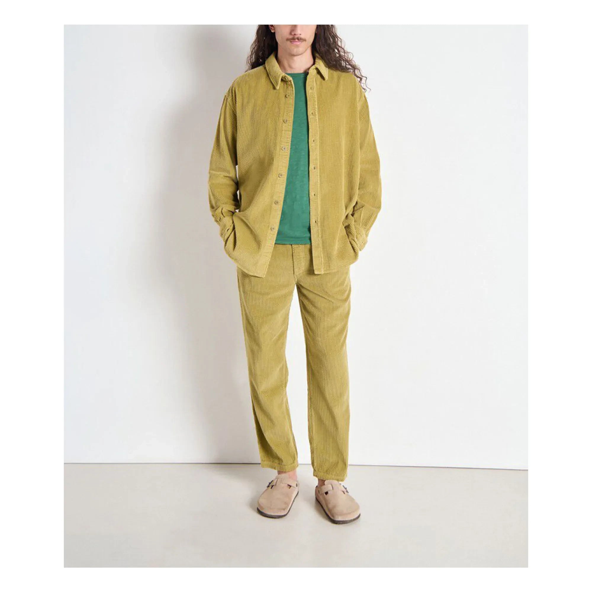 American Vintage - Padow Cordhemd | Hellkhaki