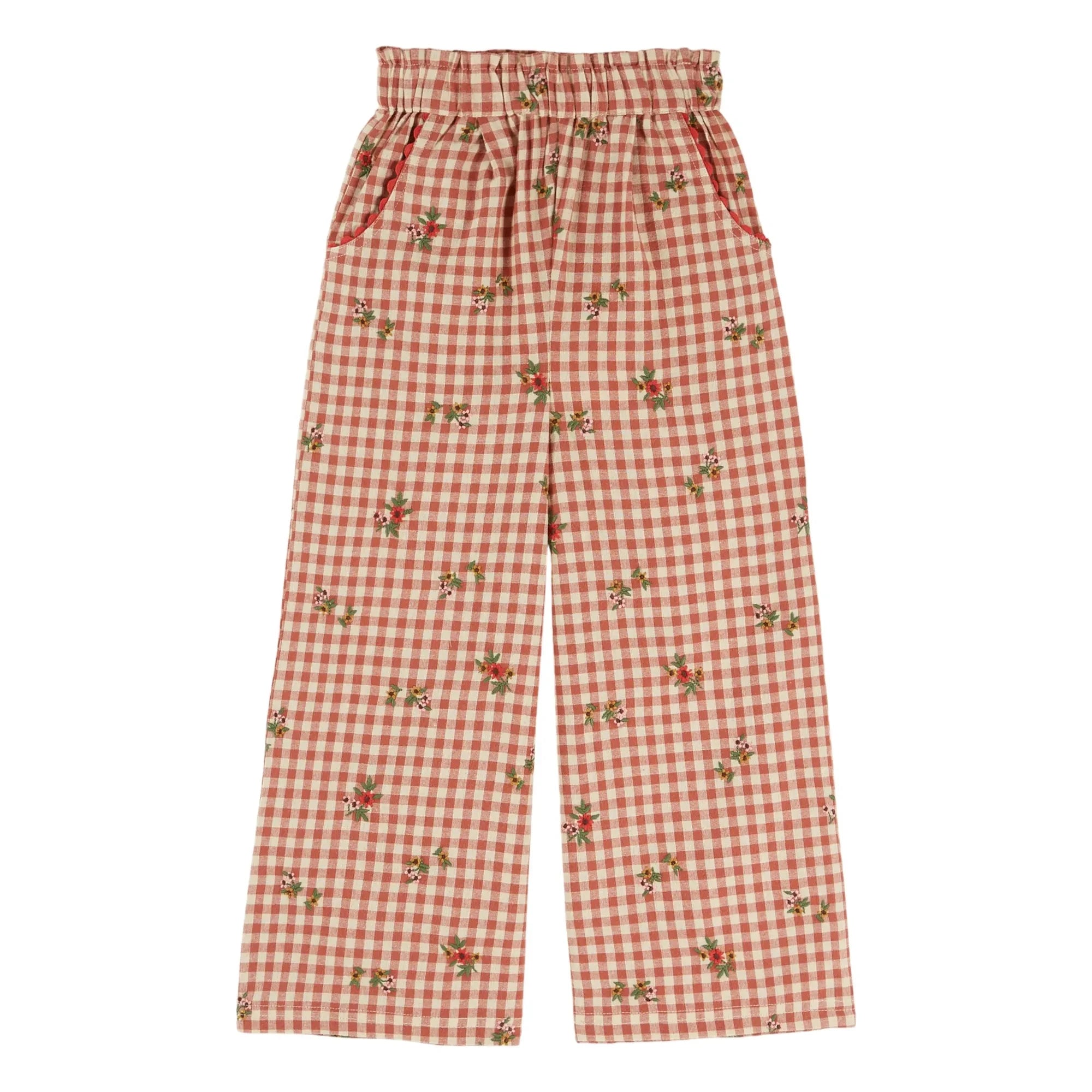 Emile et Ida - Kırmızı gingham pantolon