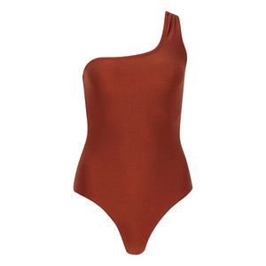Alma Deia - Ava Asimetrik Tek Parça Mayo | Terracotta