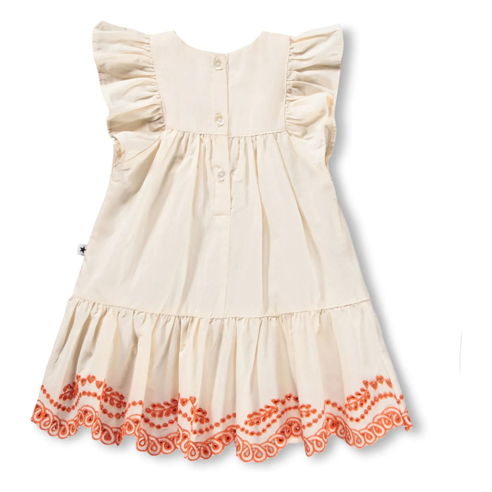 Molo - Cammas Bio-Baumwollkleid mit Rüschen | Creme