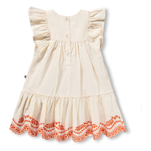 Molo - Cammas Bio-Baumwollkleid mit Rüschen | Creme