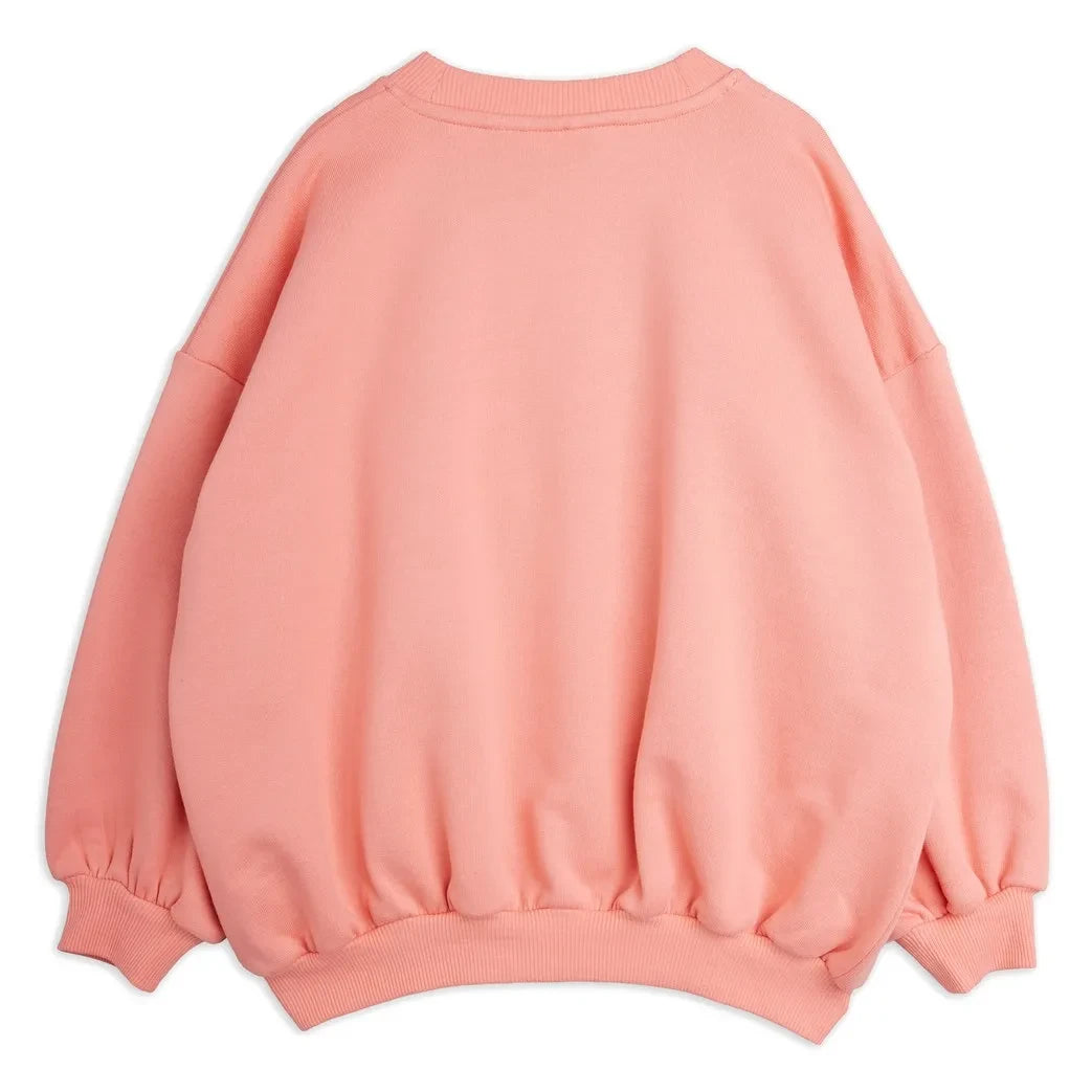 Mini Rodini - Sudadera de algodón orgánico con ratón bordado | Rosa