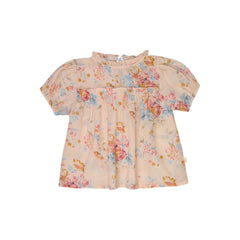 Lilinoa - Blusa de algodón con flores Elise | Melocotón